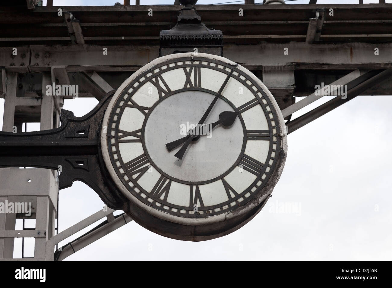 Grosmont Station Clock Nord Yorks festmachen Eisenbahn Yorkshire England UK Stockfoto