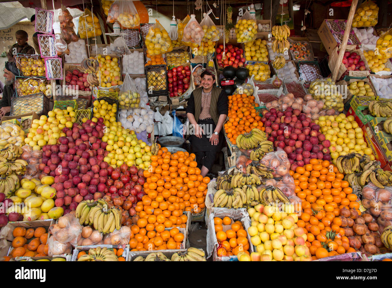 Markt in der Innenstadt von Kunduz, Afghanistan Stockfoto