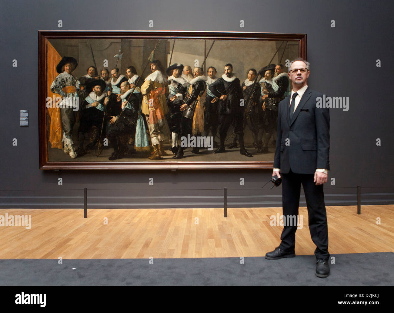Wache im Rijksmuseum, Amsterdam Stockfoto
