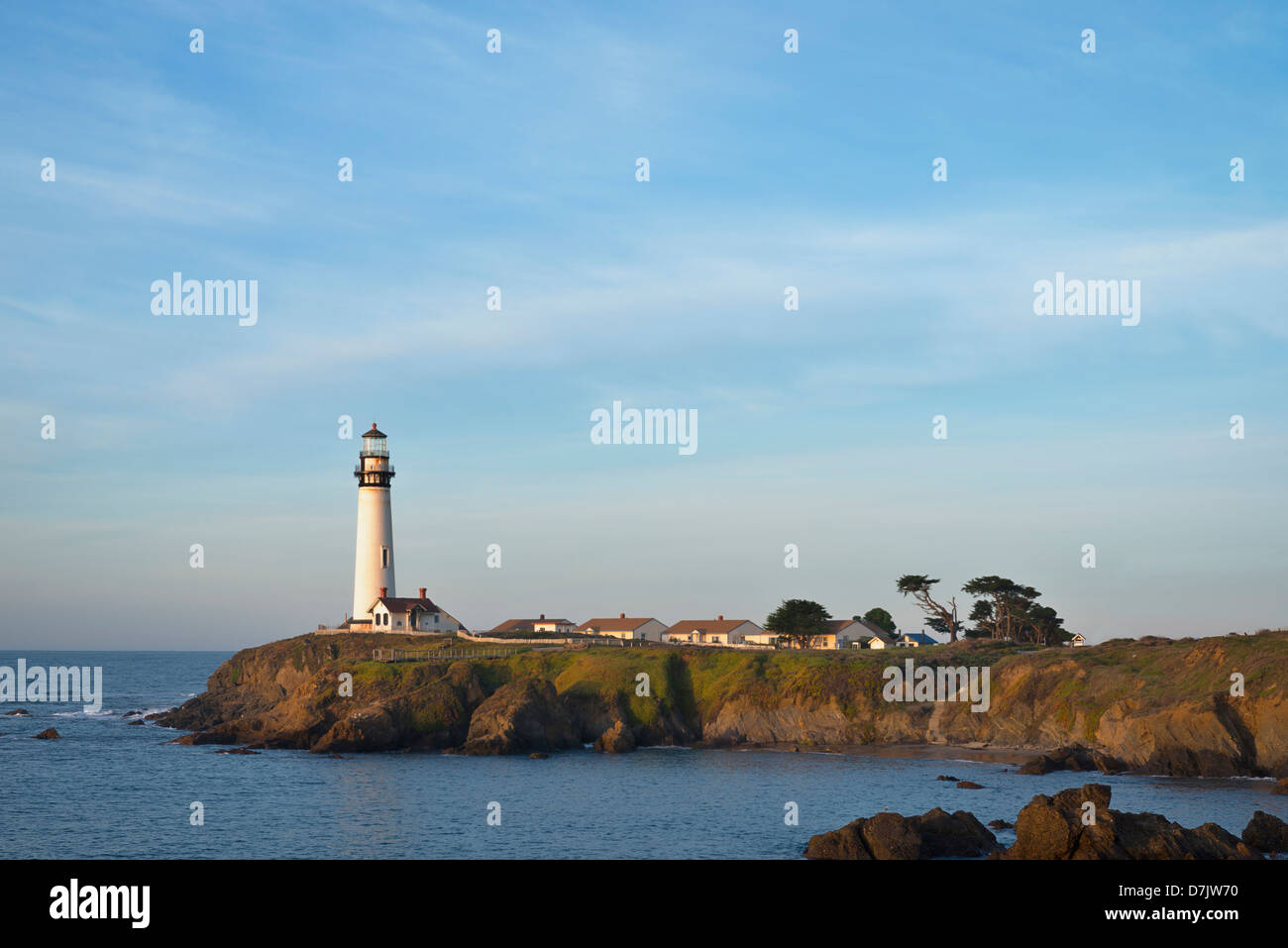 USA, California, idyllische Szene von Pigeon Point Light Station Stockfoto