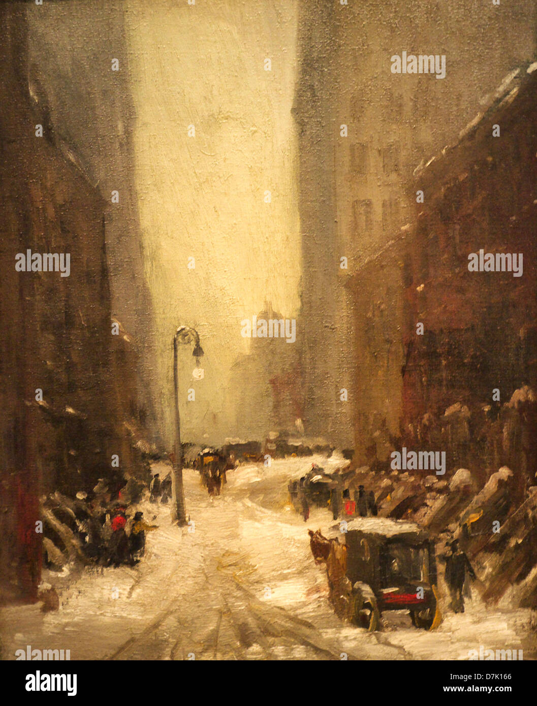 Schnee in New York von Robert Henri Stockfoto