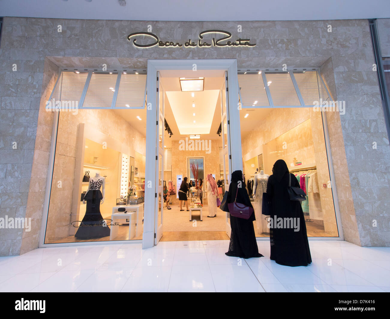 Oscar De La Renta-Boutique in der Dubai Mall in Dubai Vereinigte Arabische Emirate Stockfoto