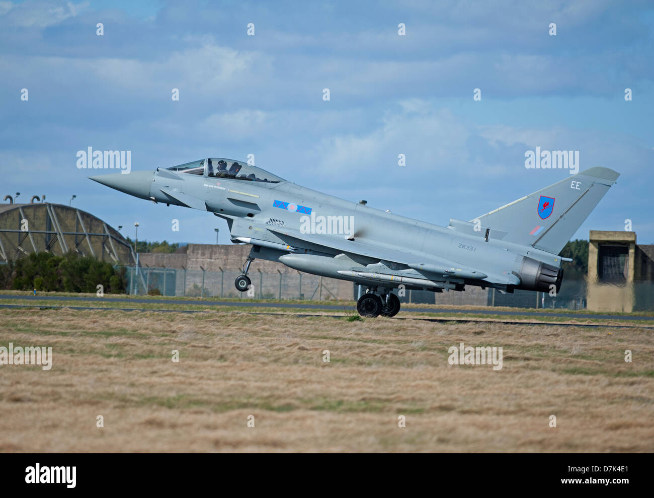 Britische Luftwaffe Eurofighter EF 2000 Taifune FGR4 an RAF Leuchars Fife. Schottland.   SCO 9047 Stockfoto