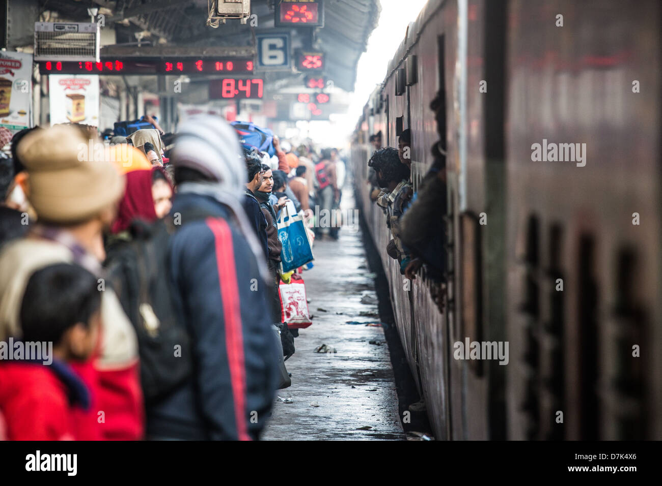 Allahabad Bahnhof, Allahabad, Indien Stockfoto