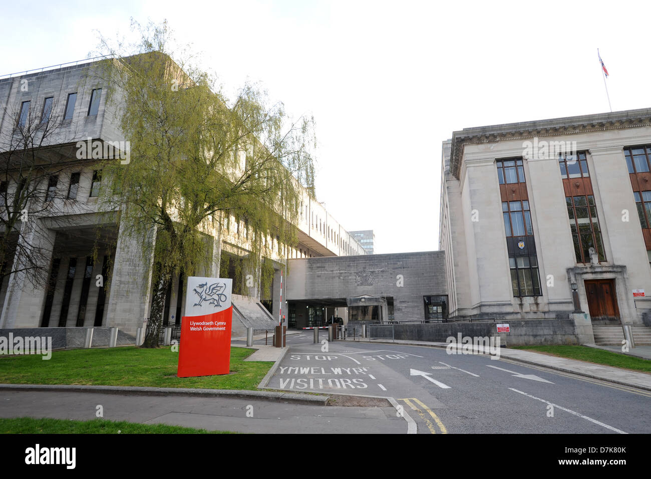 Waliser Regierung Büros auf Cardiff Cathays Terrasse. Stockfoto