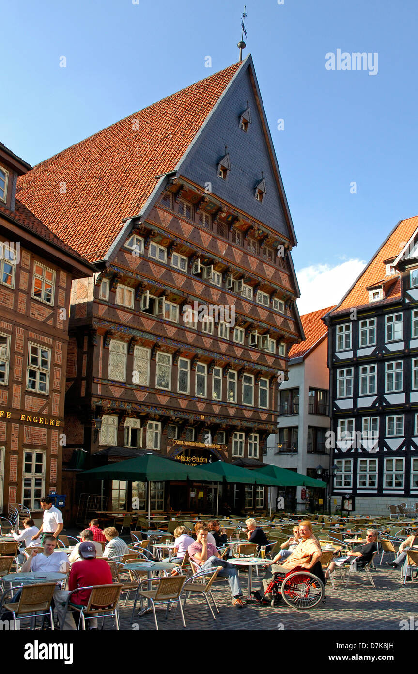 Deutschland, Niedersachsen, Hildesheim, Marktplatz, Bäckeramtshaus, Knochenhaueramtshaus Stockfoto