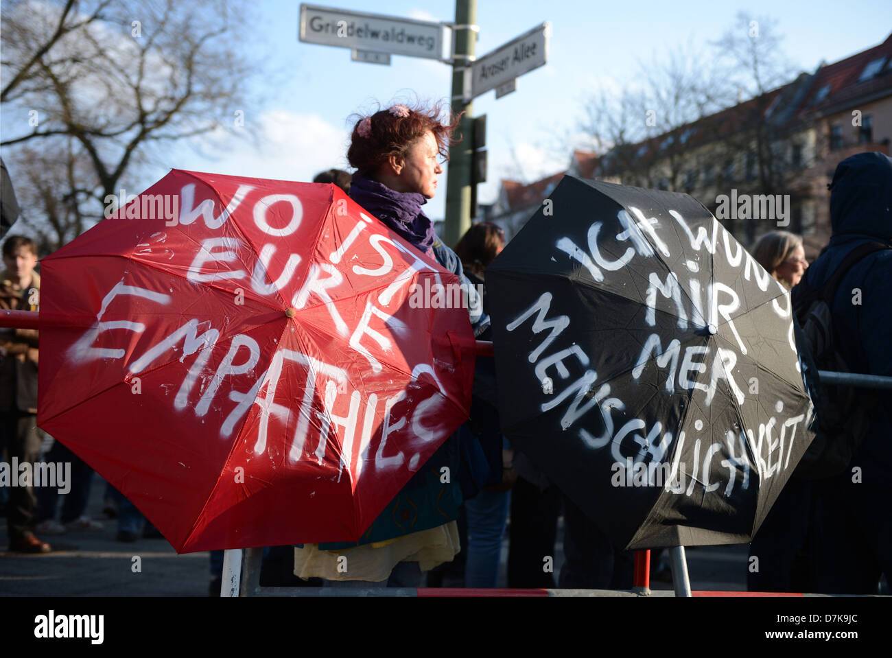 Berlin, Deutschland, nach Protest Zwangsraeumung Stockfoto