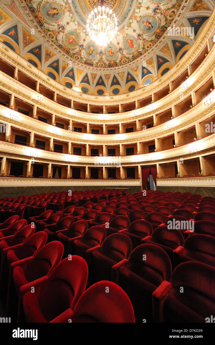 Orvieto, Italien, Innenansicht des Theaters Mancinelli Stockfoto