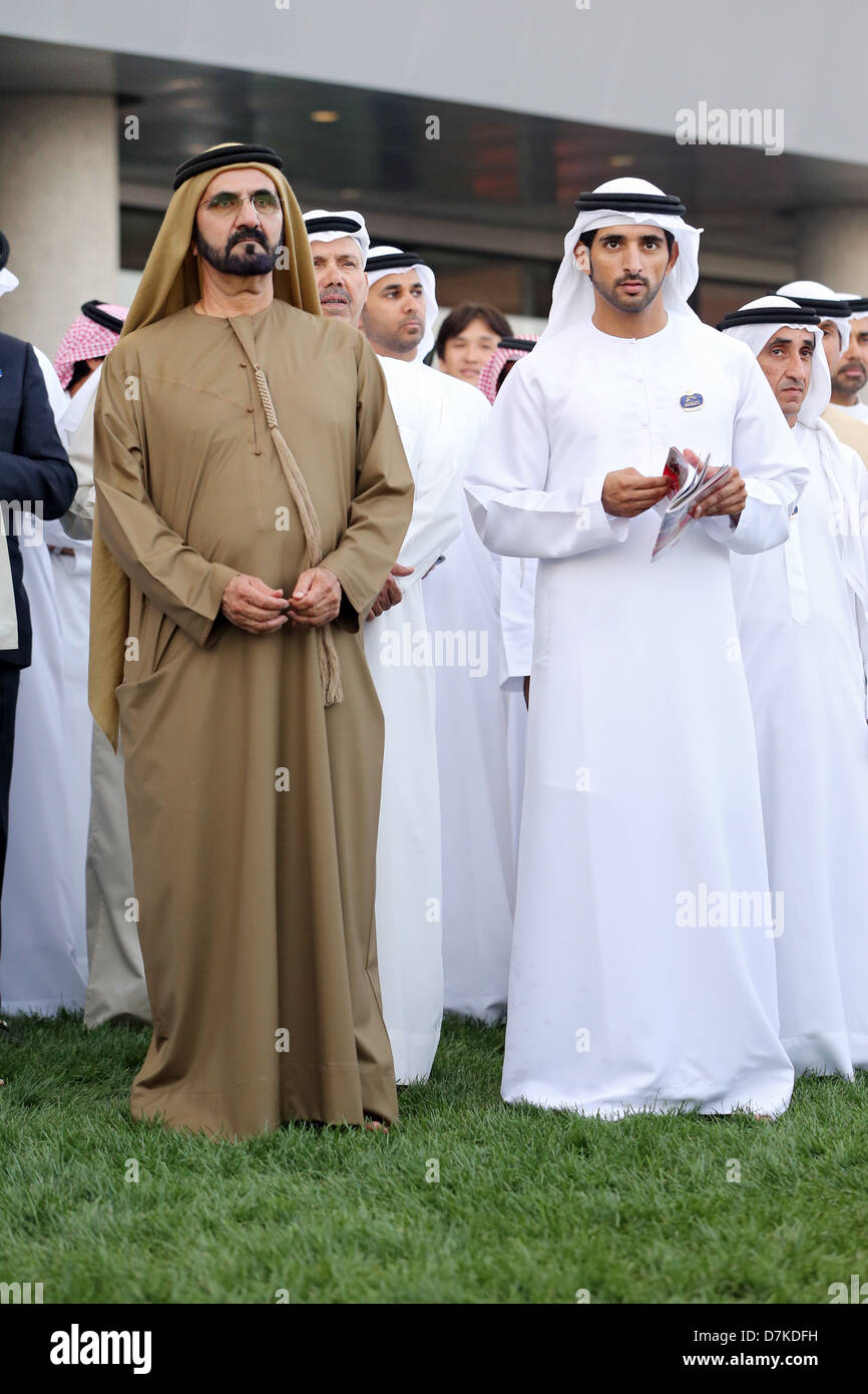Dubai Vereinigte Arabische Emirate Scheich Mohammed Bin Rashid Al Maktoum Links Leiter Des