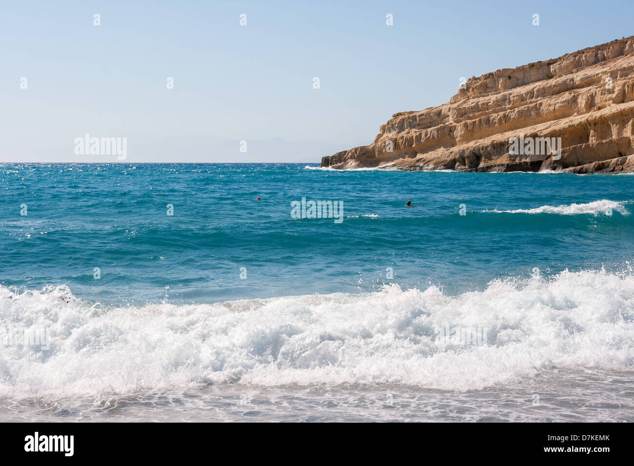 Matala Strand. Kreta, Griechenland Stockfoto