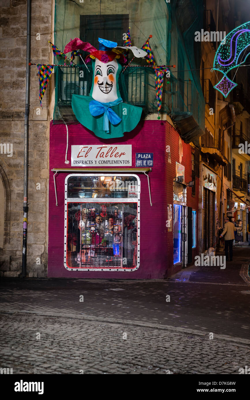 Fancy Dress Shop in Valencia, Spanien Stockfoto