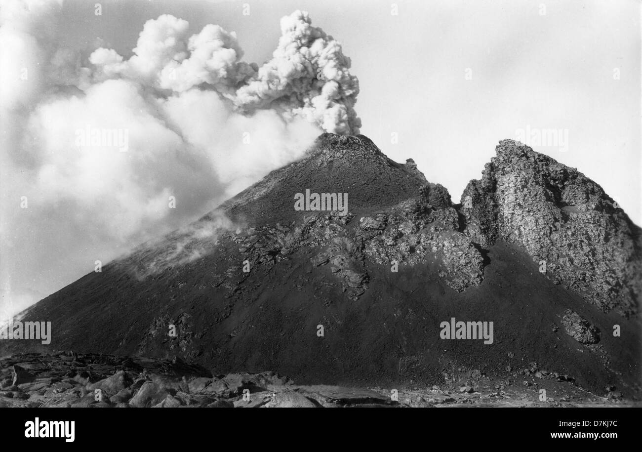 Mount Vesuvias Vulkan Italien 1940 1940s Stockfoto