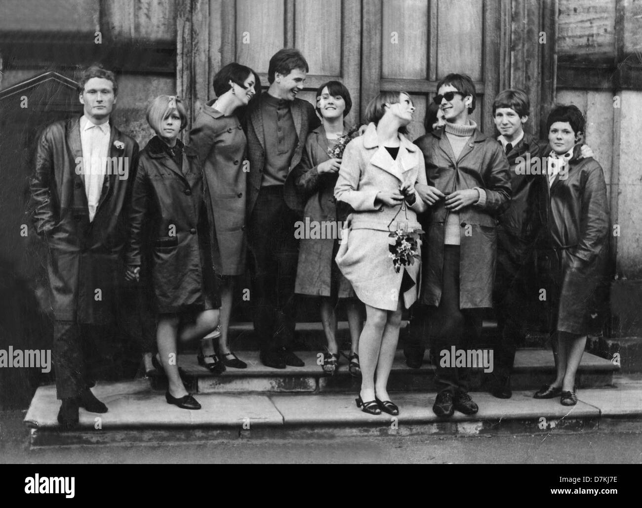 Mods in Wellington Shropshire UK 1966 BILD VON DAVID BAGNALL Teenagers Youth Culture Teenage British UK United Kingdom Stockfoto