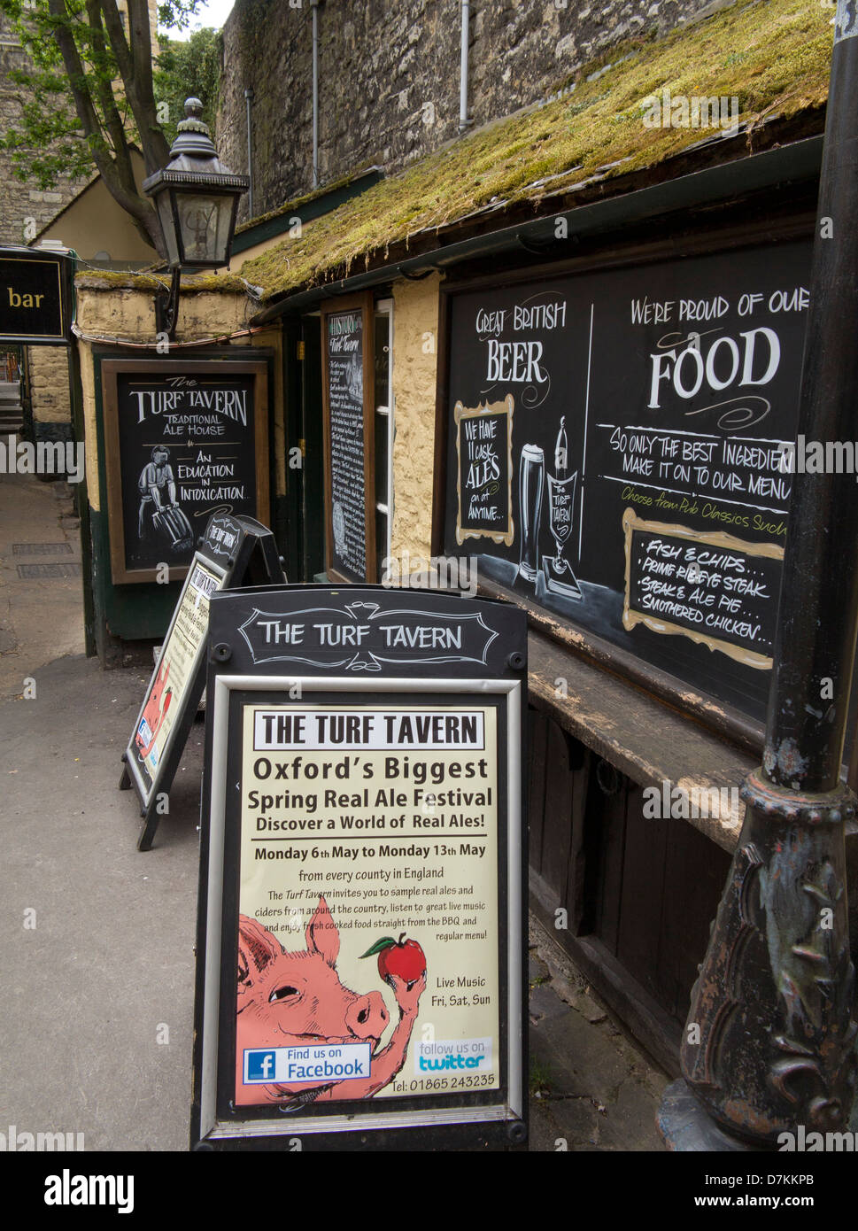 Die Welt berühmten Turf Tavern Pub in Oxford, England, UK Stockfoto