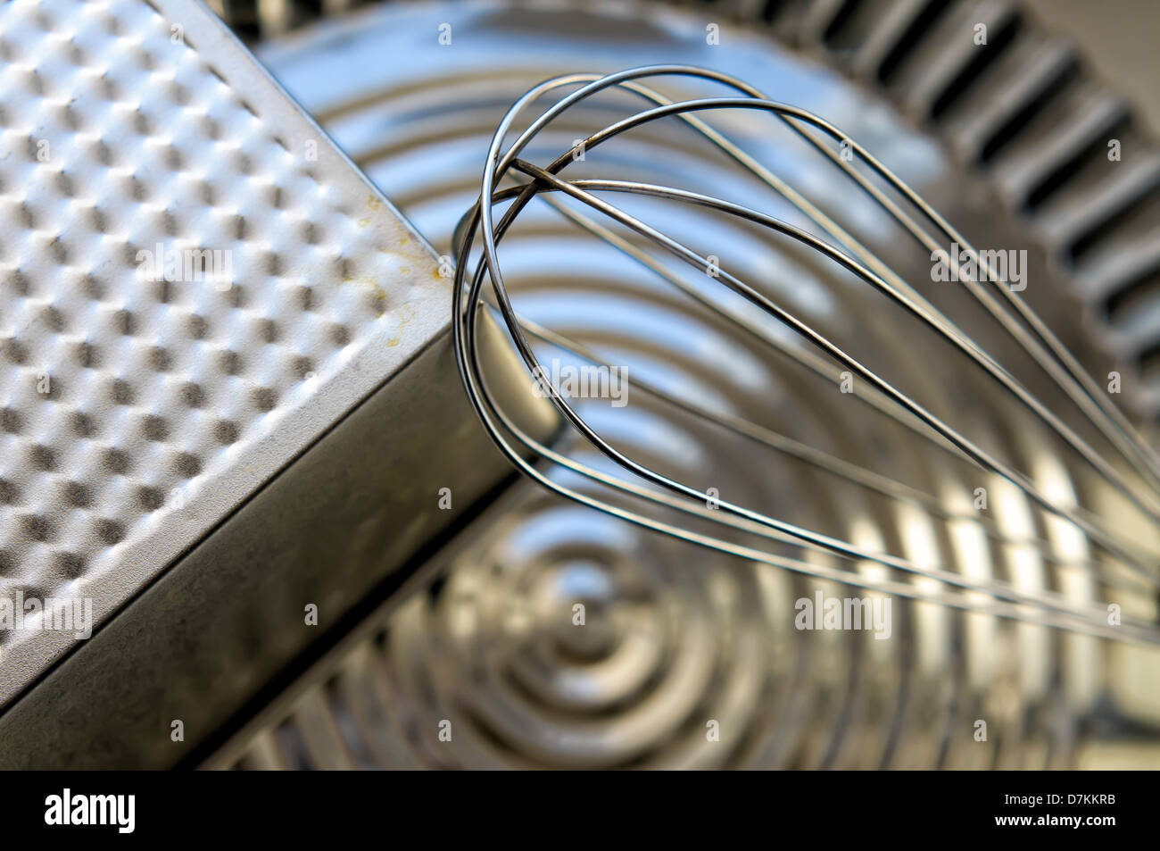 Ansicht von Schimmelpilzen zu abstrahieren und Peitsche für Gebäck Stockfoto