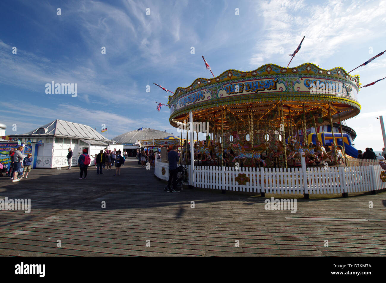Karussell auf der Pier von Brighton - Brighton, England Stockfoto