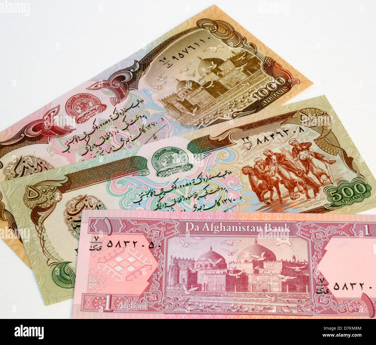 Afghanistan-Banknoten Stockfoto