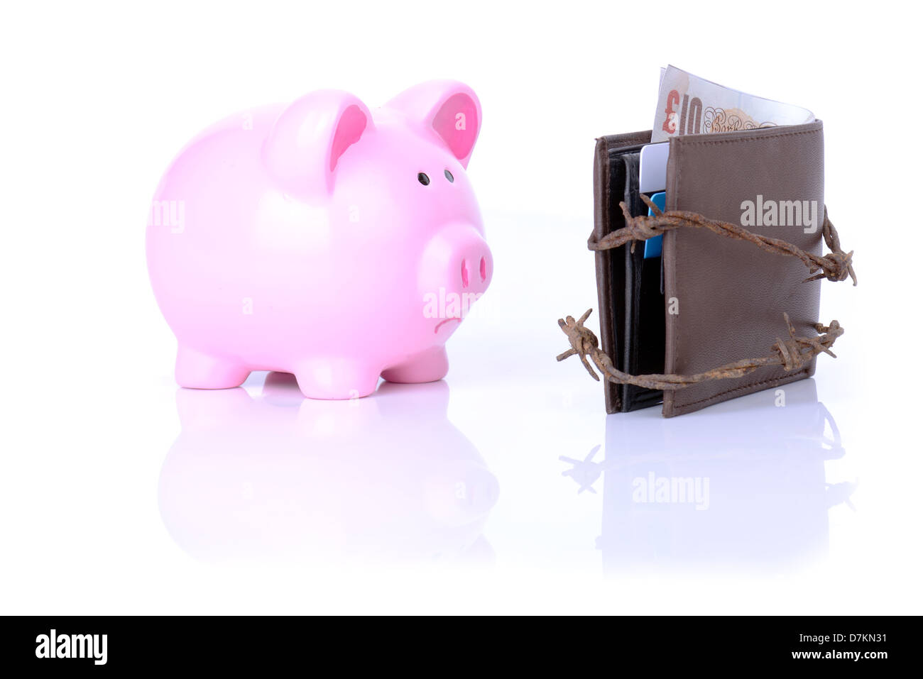 kein Geld oder keine Ersparnisse Zugriff auf Stockfoto