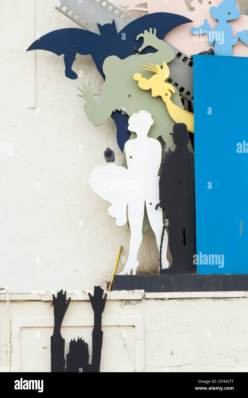 Die Außenwand des Regent Kino am Redcar Strandpromenade, Redcar, Cleveland, England, UK Stockfoto