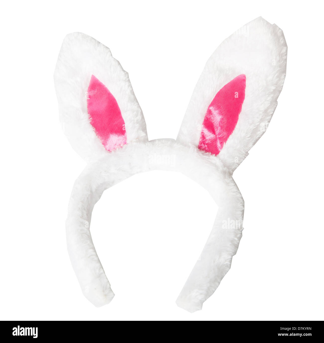 Bunny Ohren Haarreif für Bilder von Menschen anziehen. Isoliert auf einem reinen weißen Hintergrund mit Clipping-Pfad enthalten. Stockfoto