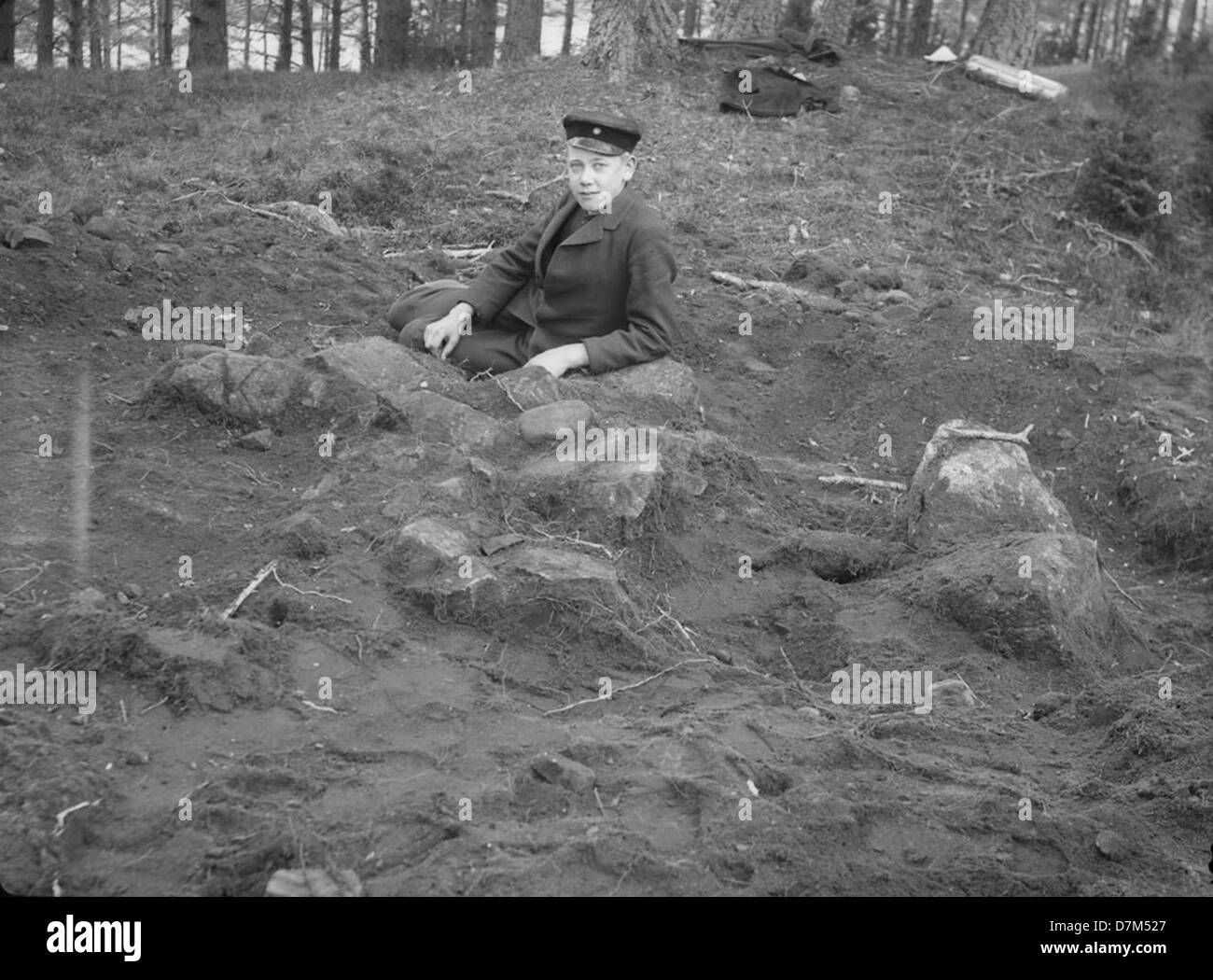 Die Grabstätte Ljunga im schwedischen Östergötland ist eine bedeutende archäologische Stätte. Es enthält Spuren alter Begräbnispraktiken und wird von der schwedischen Nationaldenkmalbehörde wegen seines historischen Wertes aufbewahrt. Stockfoto