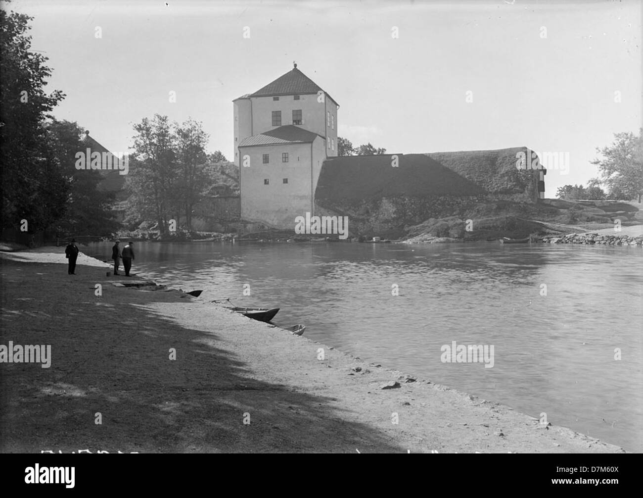 Das schwedische Nationaldenkmalamt präsentiert einen Blick auf die Burg Nyköping in Södermanland, Schweden. Die Burg mit ihrer reichen Geschichte ist ein Beispiel für mittelalterliche Architektur und Befestigungsanlagen in der Region. Stockfoto