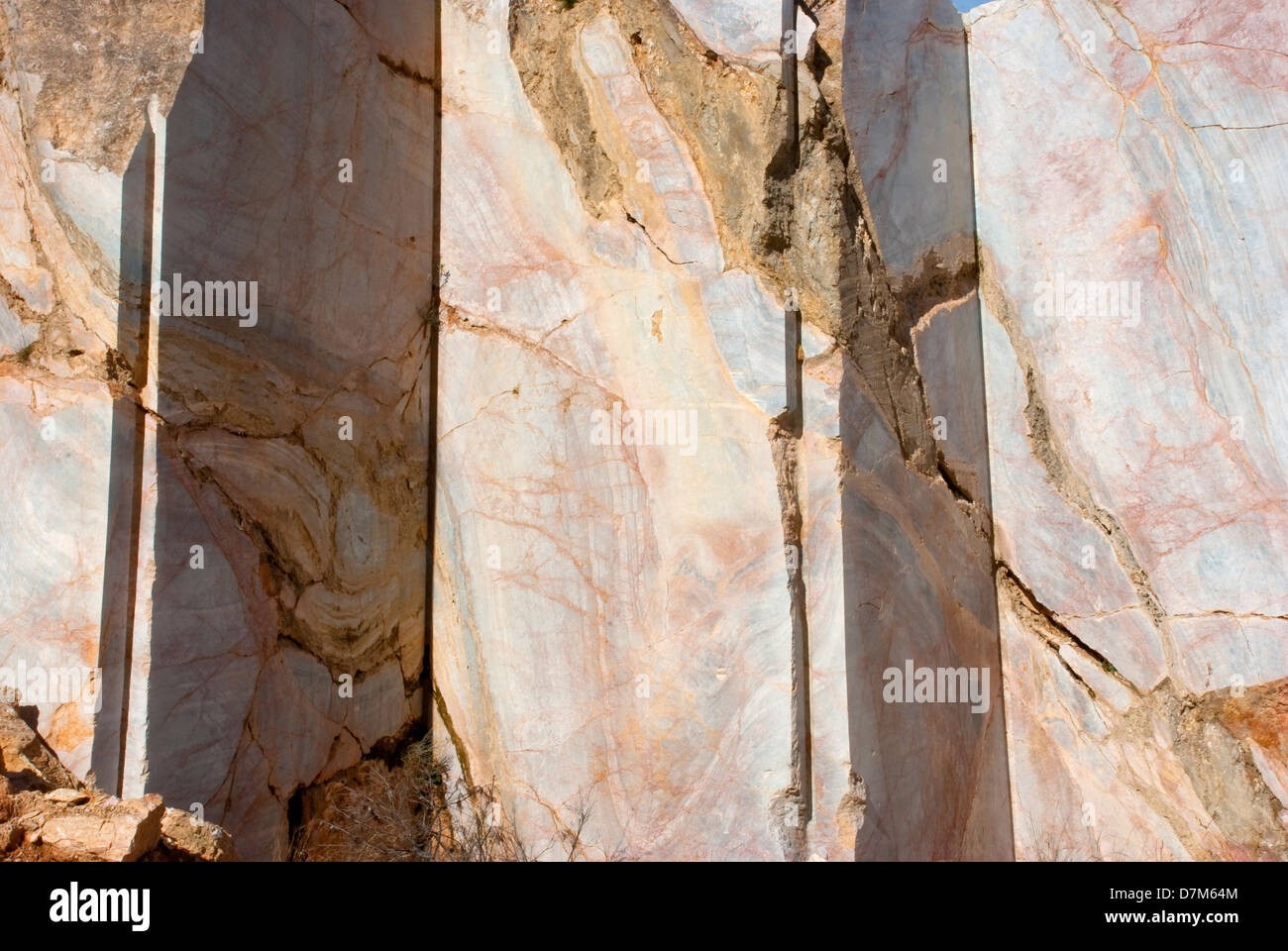 Detail einer Marmor-Mine in Andalusien, Spanien. Stockfoto