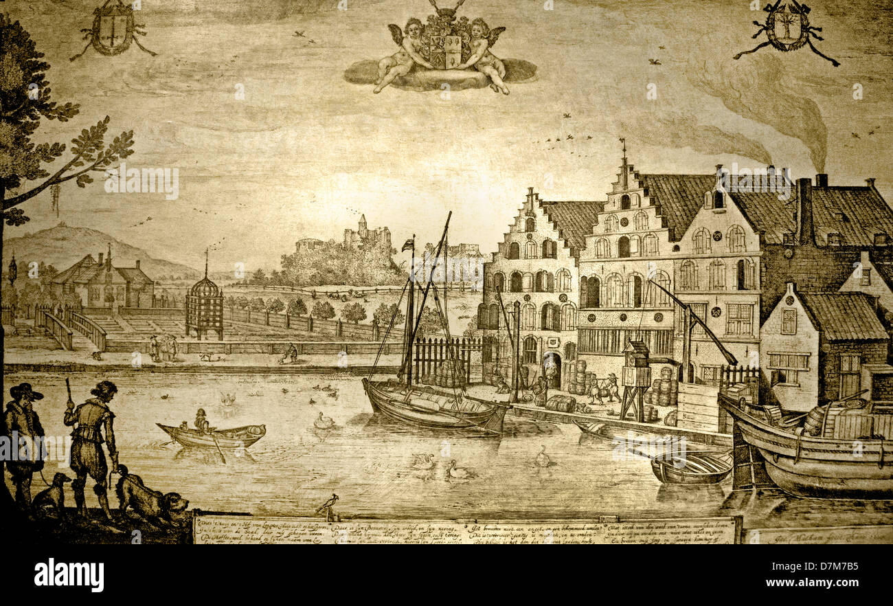 Niederlande Jacob Adriansz Matham Malerei der Brauerei de Drie Lelien 1627 Stockfoto