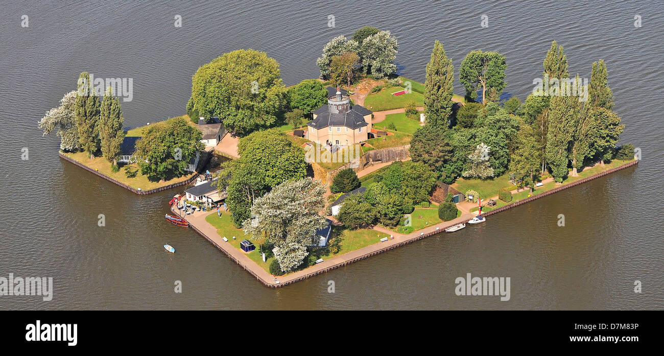 Luftaufnahmen, Steinhude, Steinhuder Meer, Insel Wilhelmstein, Deutschland, Niedersachsen Stockfoto