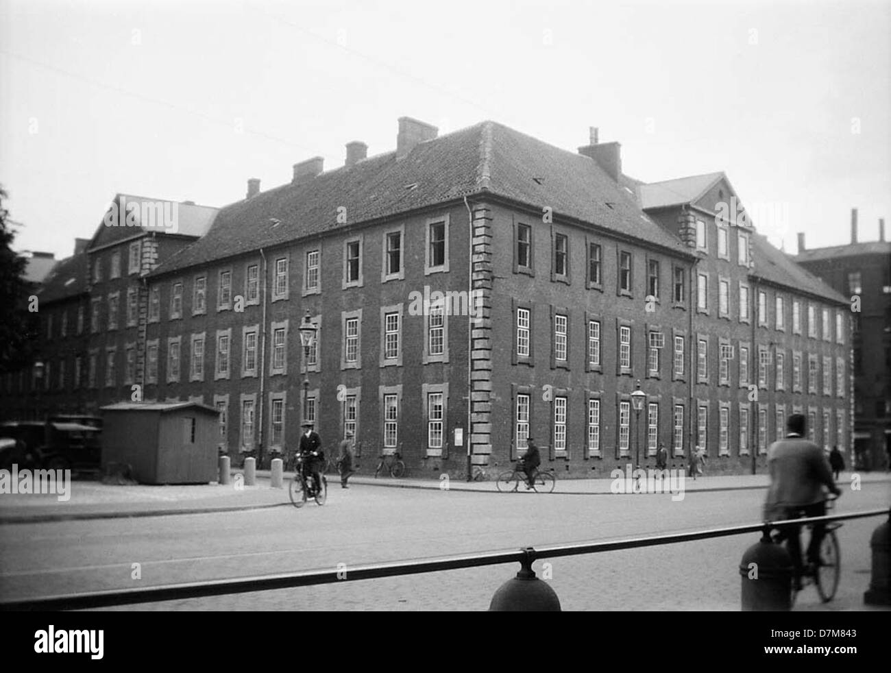 Ein Gebäude in Kopenhagen, Dänemark, ist vom schwedischen Nationalerbe erhalten, das die architektonische Geschichte und das kulturelle Erbe skandinavischer Strukturen betont. Stockfoto