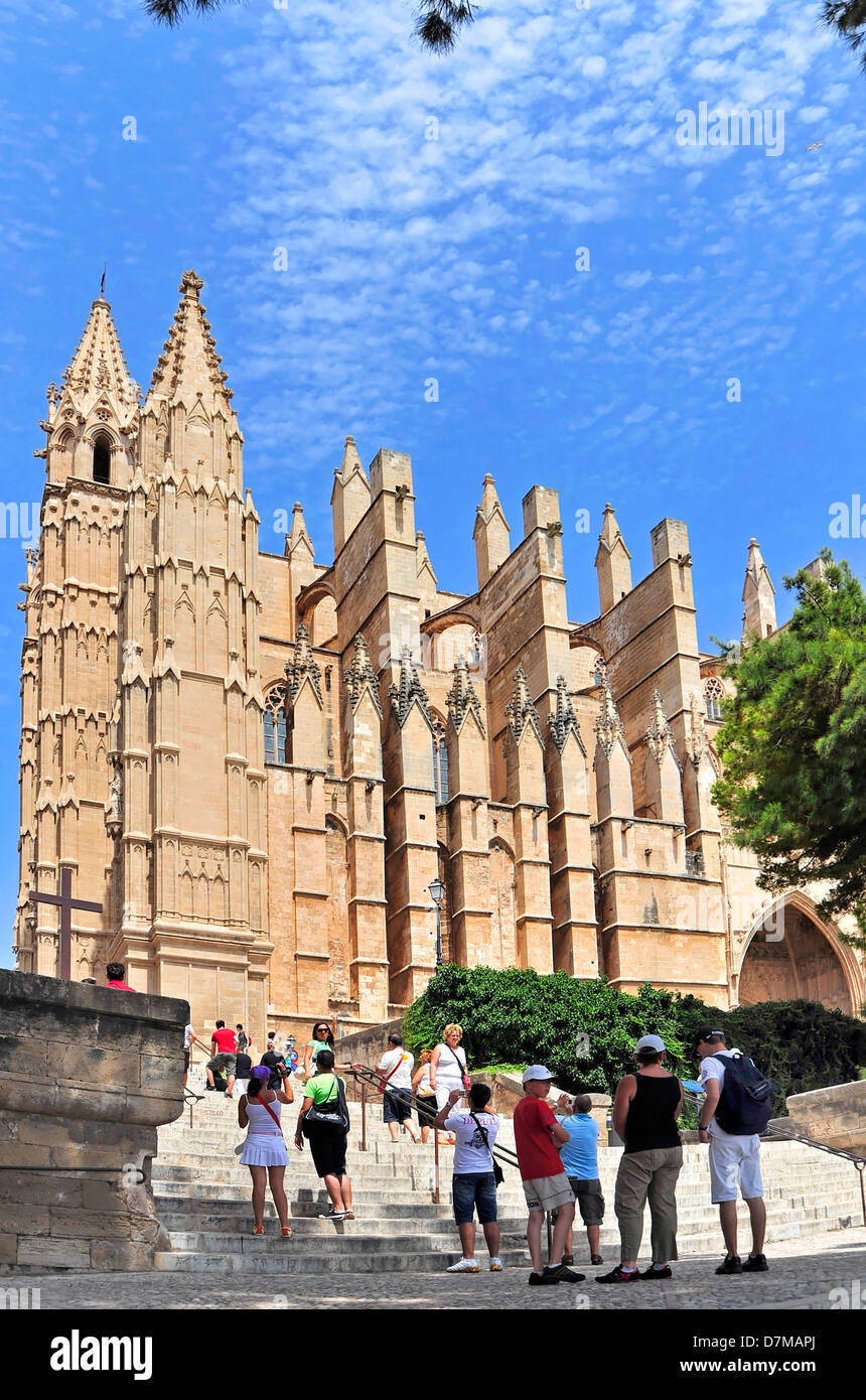 Spanien, Balearen, Palma de Mallorca, Palma De Mallorca, Kathedrale Stockfoto