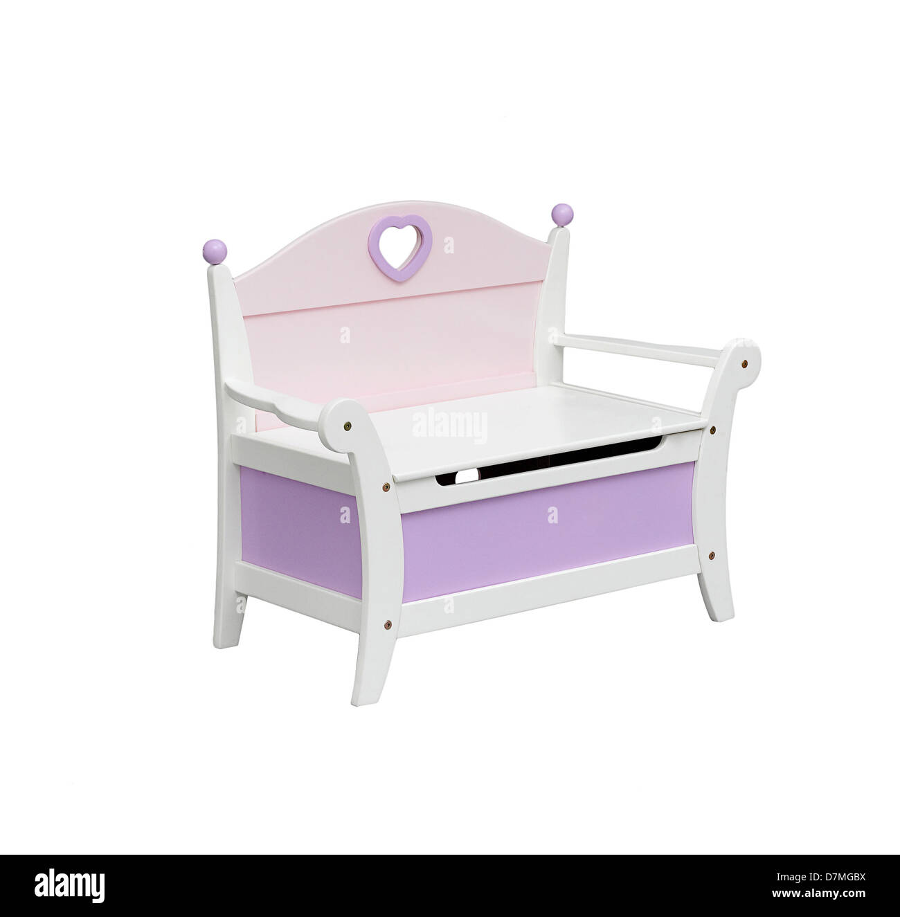 Eine niedliche Stuhl mit Schublade für ein kleines Mädchen Stockfoto