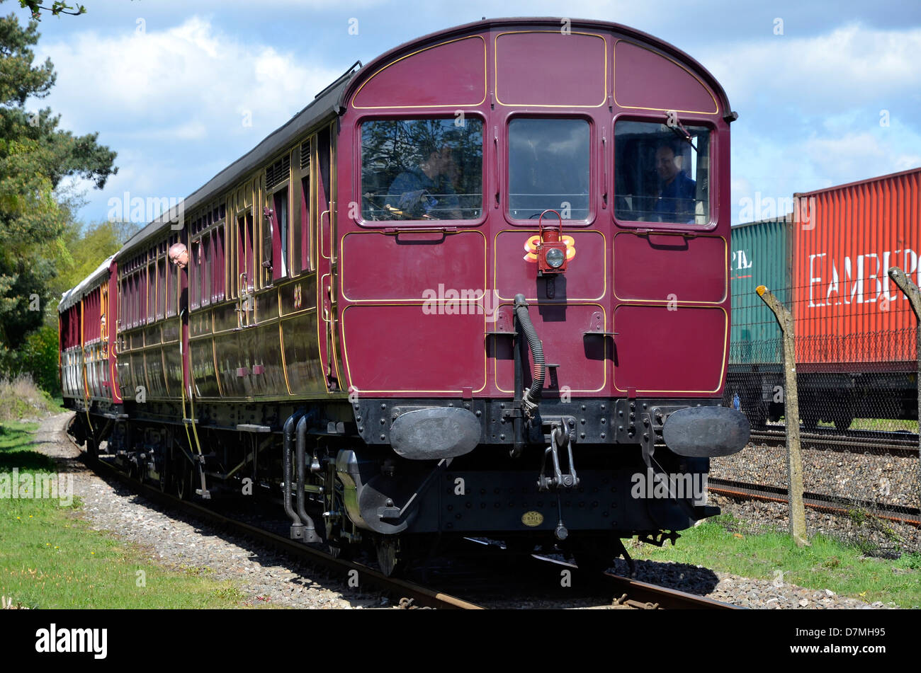 Umgebaut, GWR Dampf Railmotor/Dampf Triebzug am Standort Didcot Railway Centre. Der Vorläufer der modernen Züge Triebzug. Stockfoto