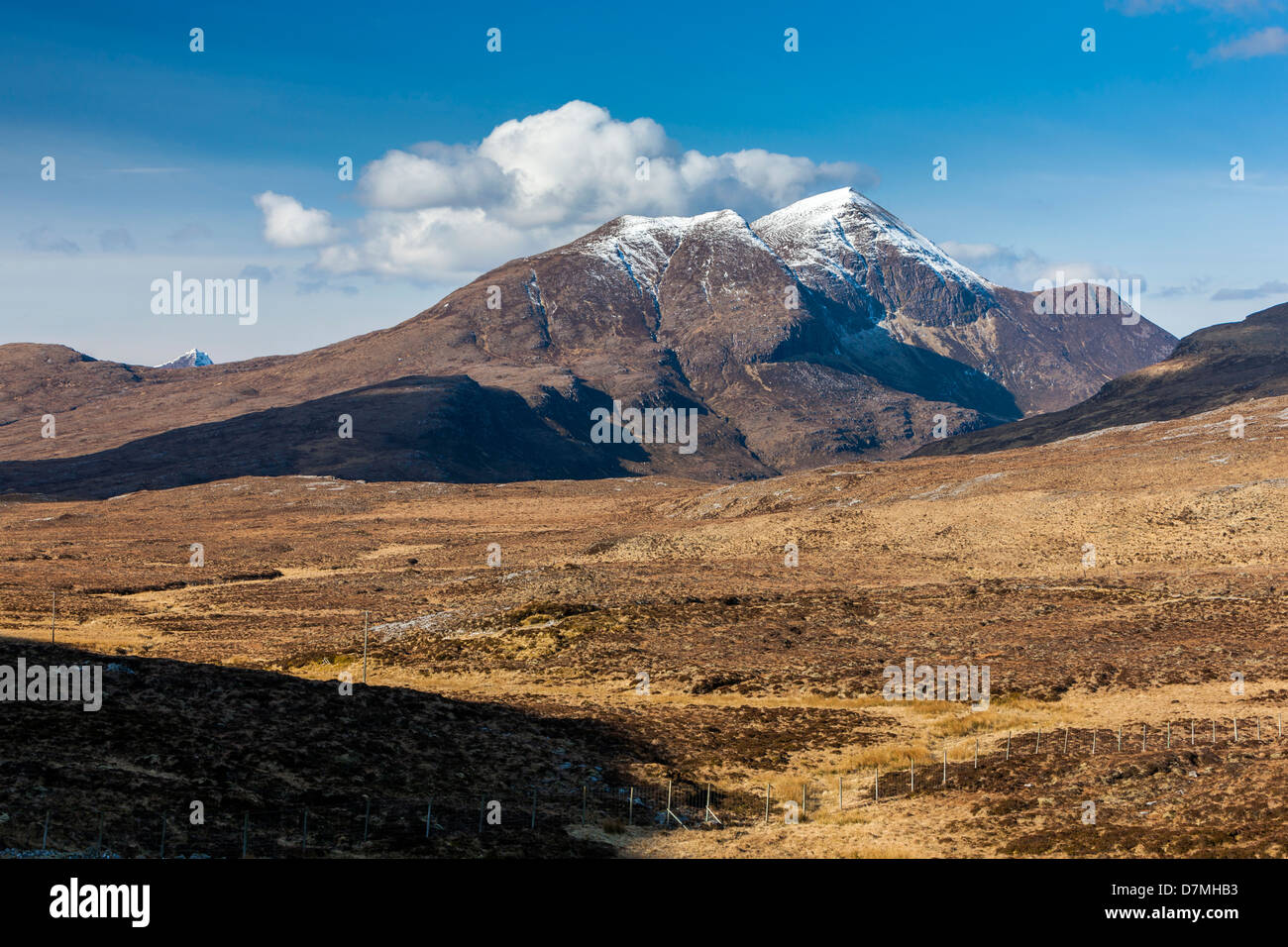 Ein Blick in Richtung Cul Beag, Knockan, Highland, Schottland, UK, Europa. Stockfoto