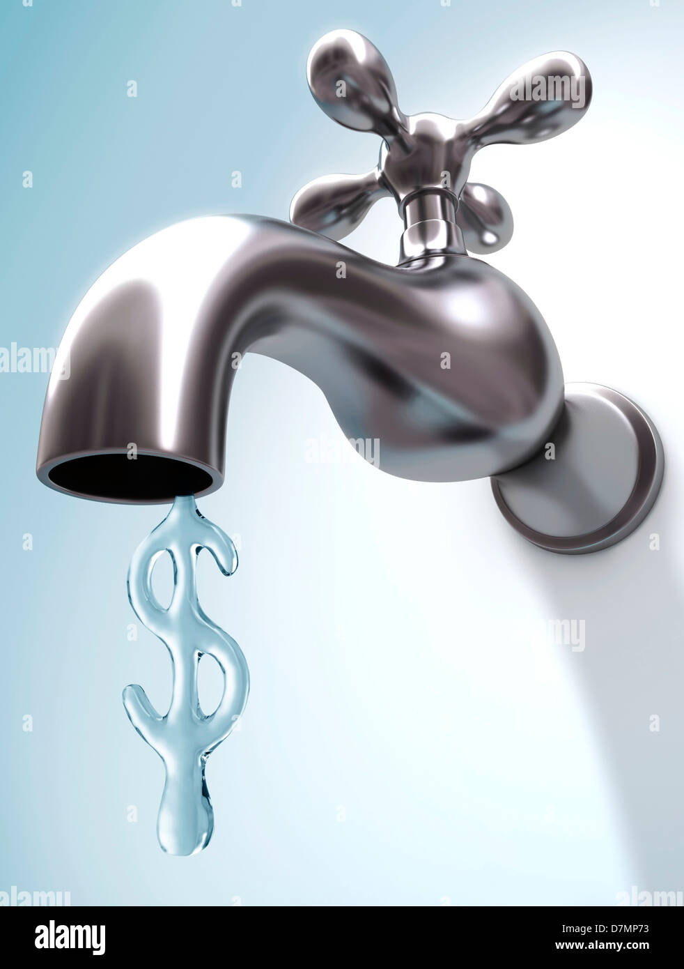 Kosten für Wasser, konzeptuellen Kunstwerk Stockfoto