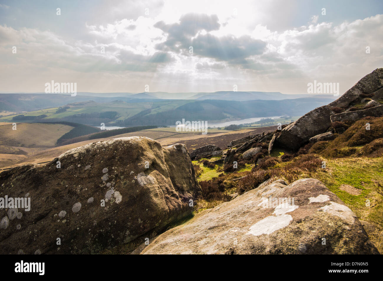 Blick vom weißen Tor im Peak District Stockfoto
