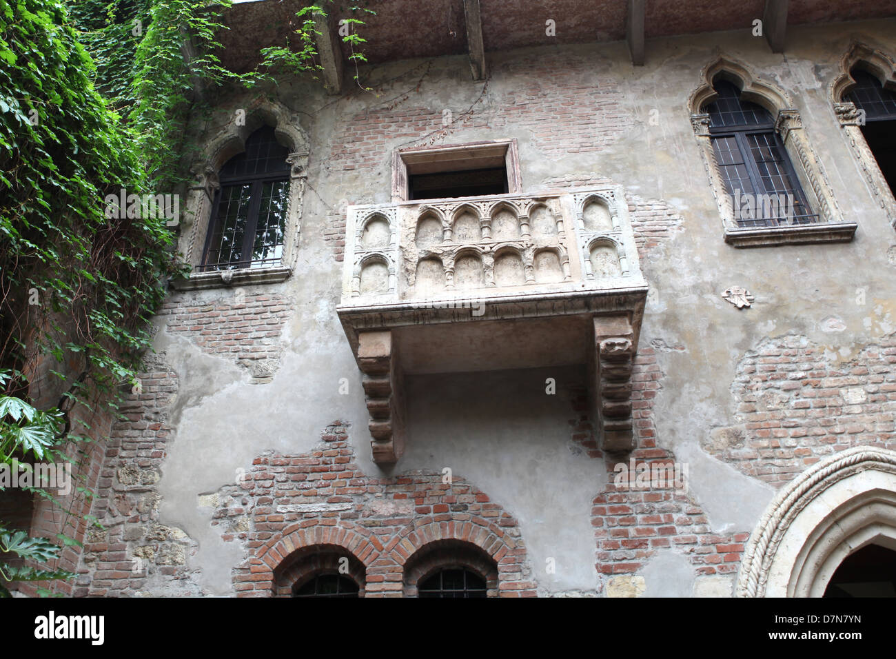 Der Balkon von Romeo und Julia in Verona, Italien. Stockfoto