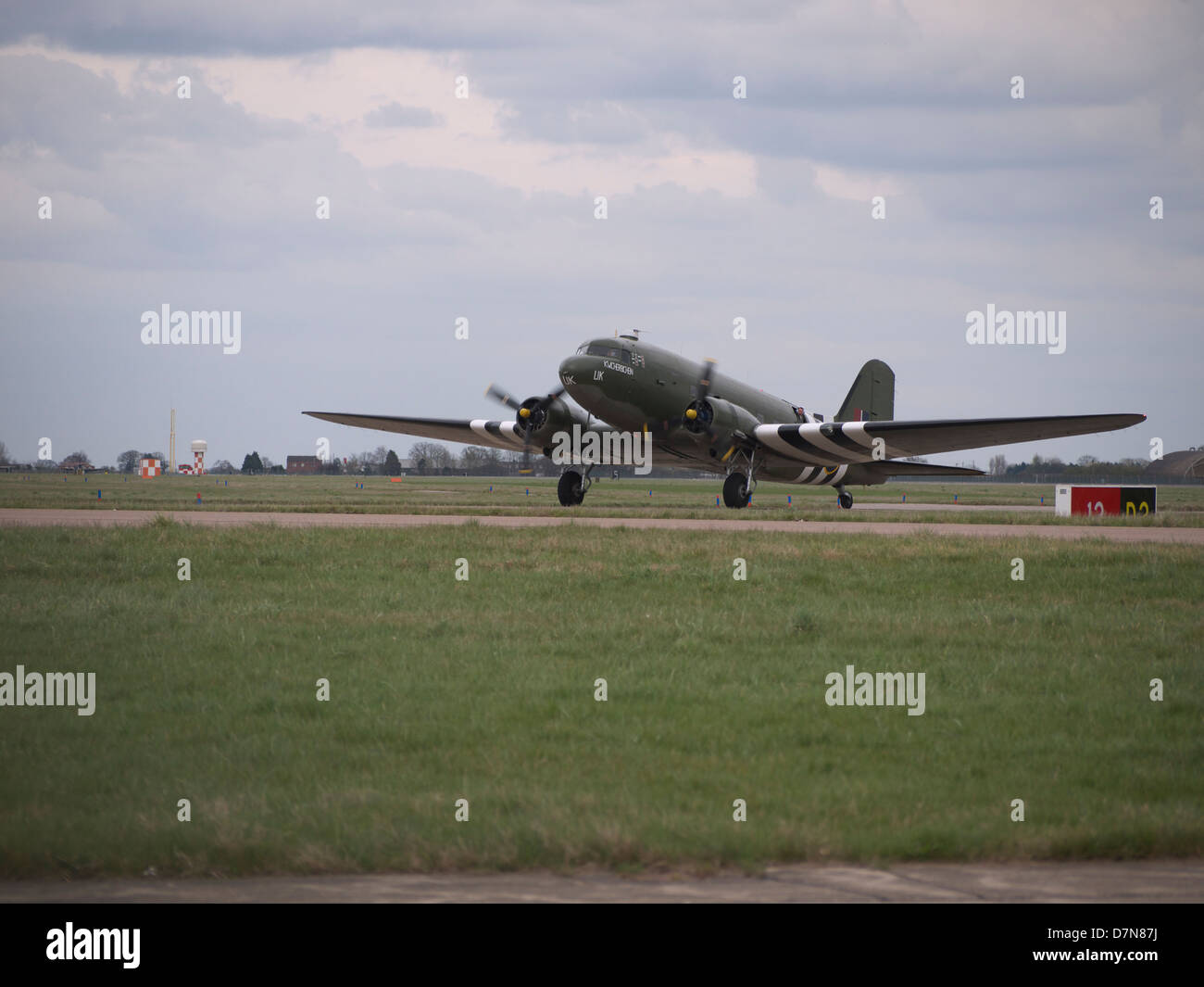 Dakota, Bestandteil der Luftschlacht um England, basierend auf R.A.F Conningsby Stockfoto