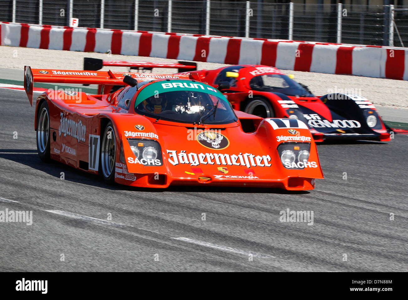 Gruppe C-Rennen in Barcelona Katalonien klassische Wiederbelebung, Montmelo Schaltung, April 2013, Christophe D'Ansembourg im Porsche 962 Stockfoto