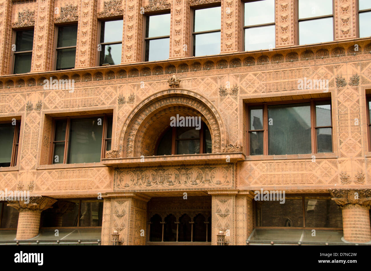 New York in Buffalo. Guaranty Building, National Historic Landmark erklärt. Terra Cotta Exterieur. Stockfoto