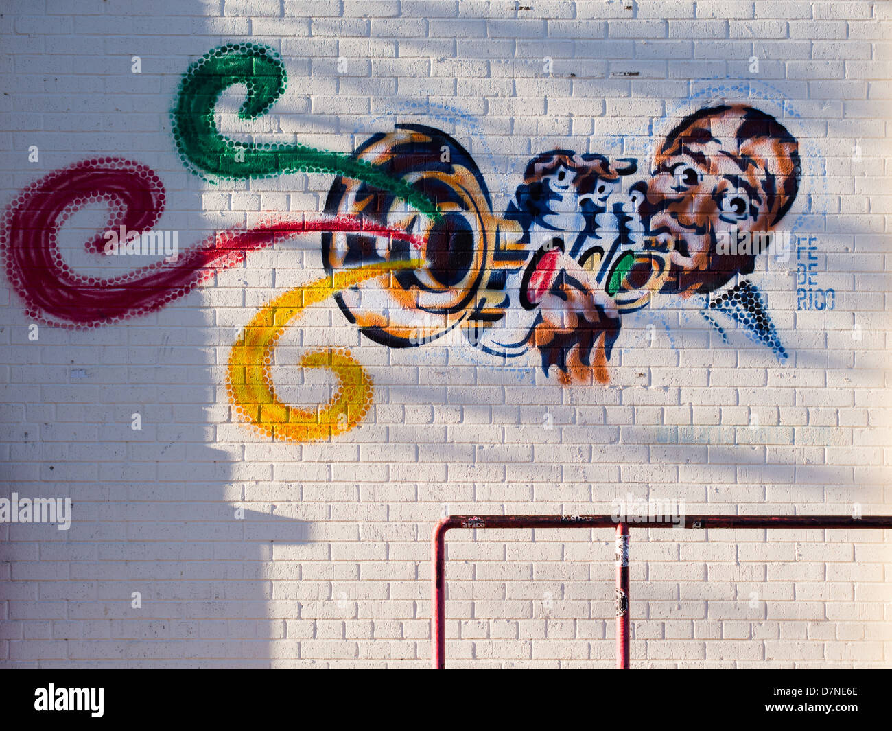 Louis Armstrong Graffiti von Federico Archuleta - Austin, Texas Stockfoto