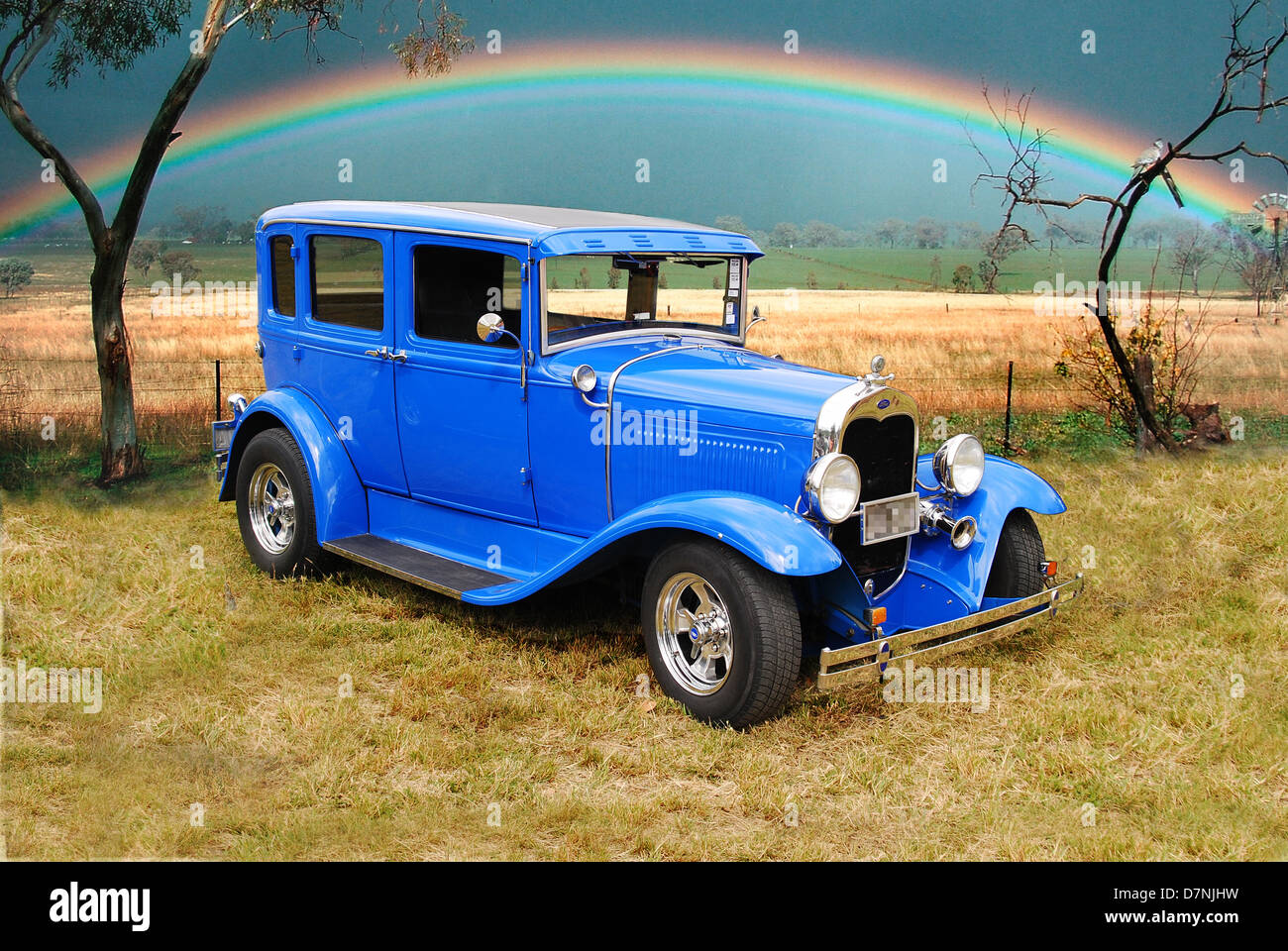 1930-Modell eine Ford 4-türige Limousine Stockfoto
