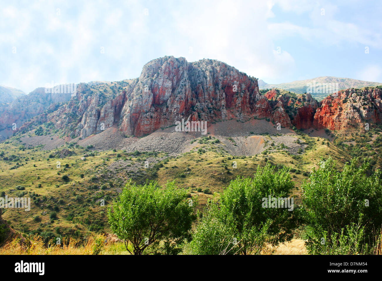 Armenische Landschaft im Kloster Noravank. Stockfoto