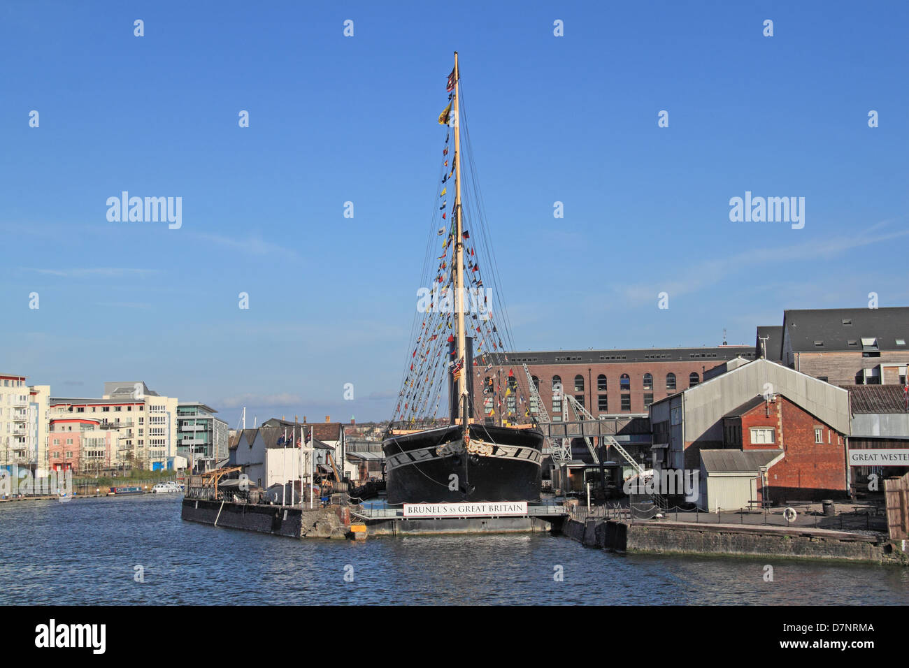 SS Great Britain im Trockendock, Floating Harbour, Bristol, England, Großbritannien, Deutschland, UK, Europa Stockfoto