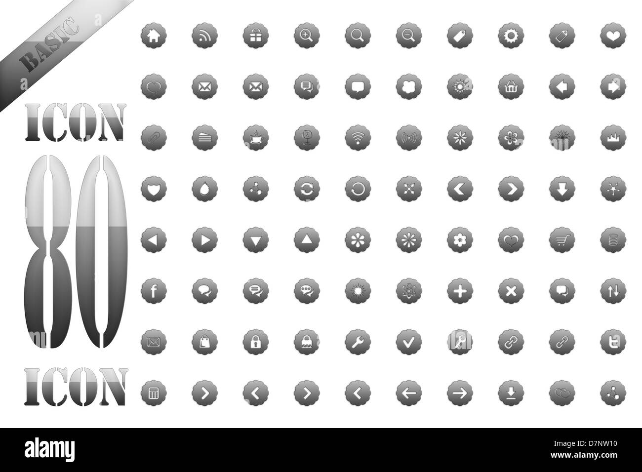 Symbol für mehrere Stockfoto