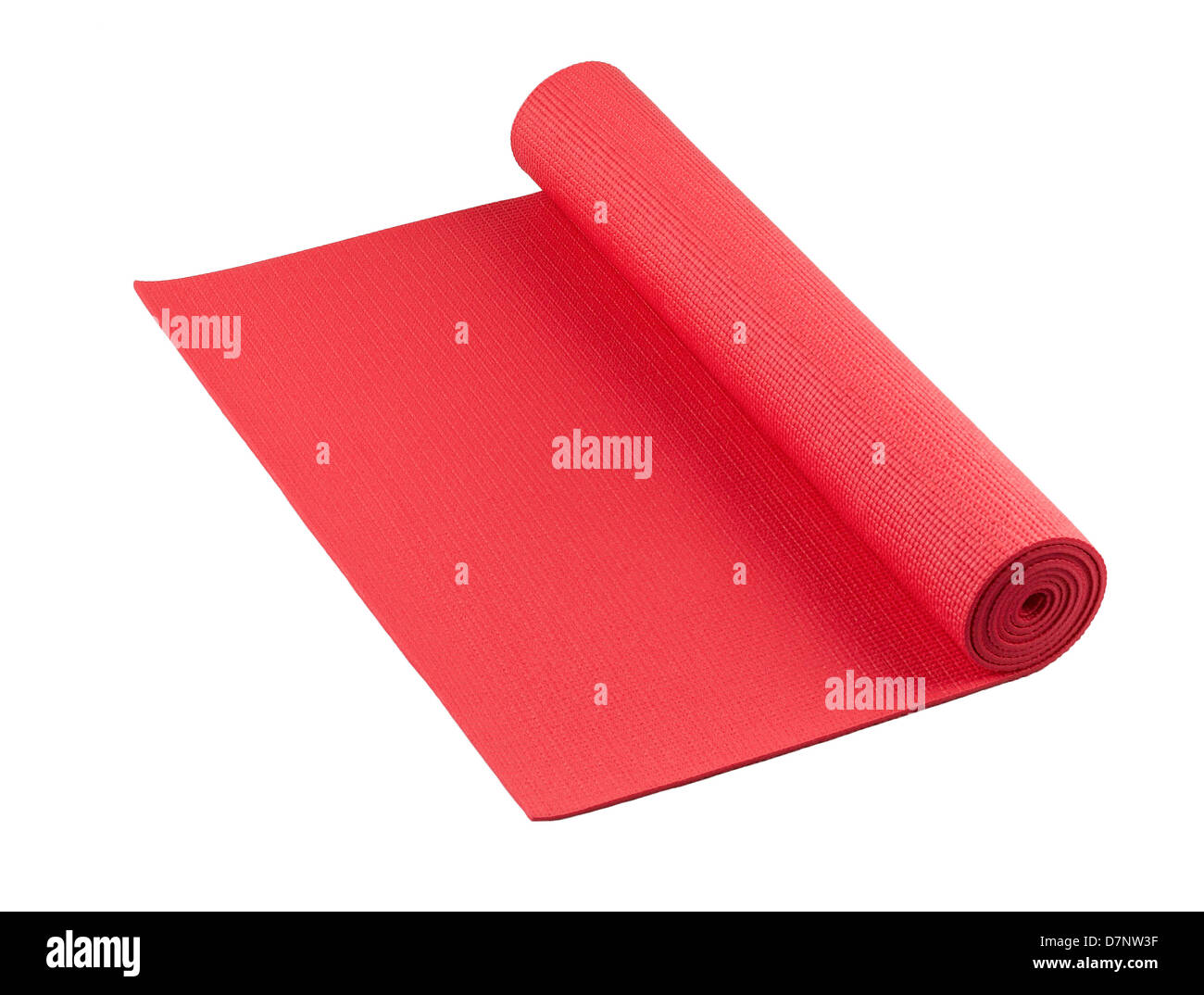Rote Yogamatte schön für Übung zu Hause oder Fitness-Studio Stockfoto