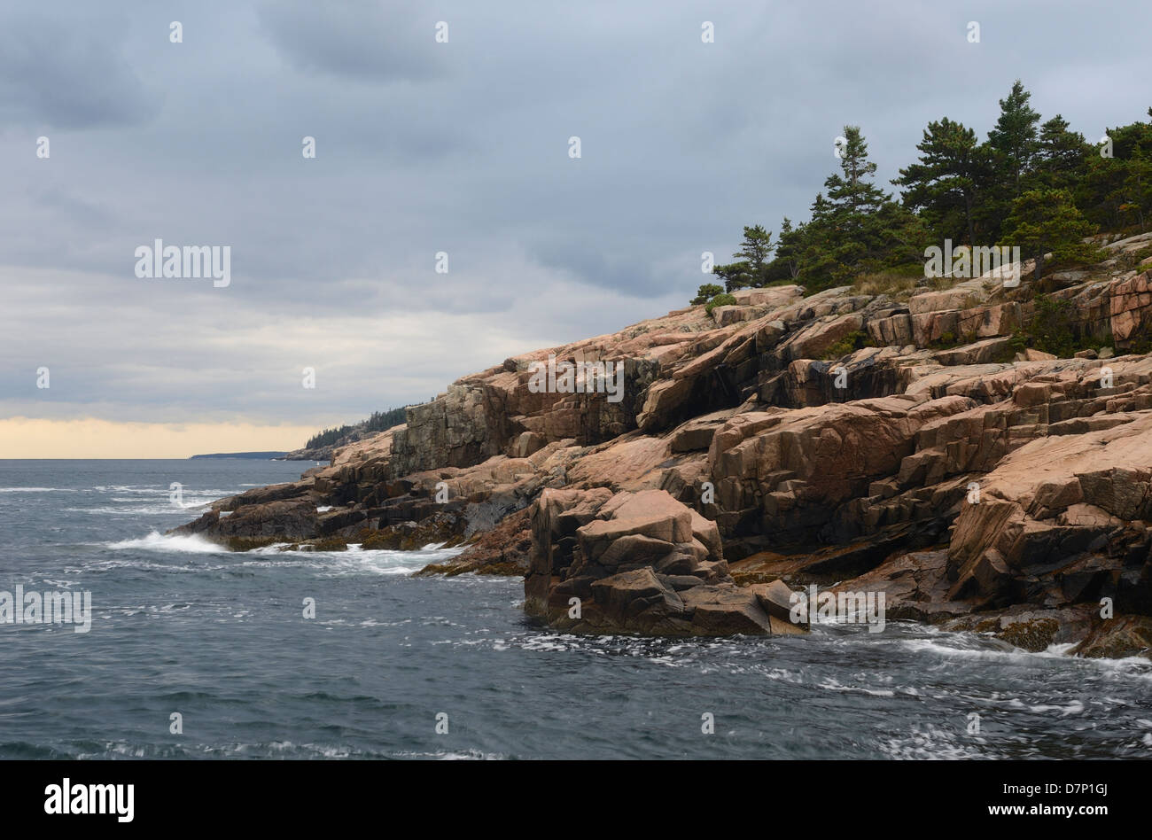 Atlantik im Acadia National Park, Maine. Stockfoto