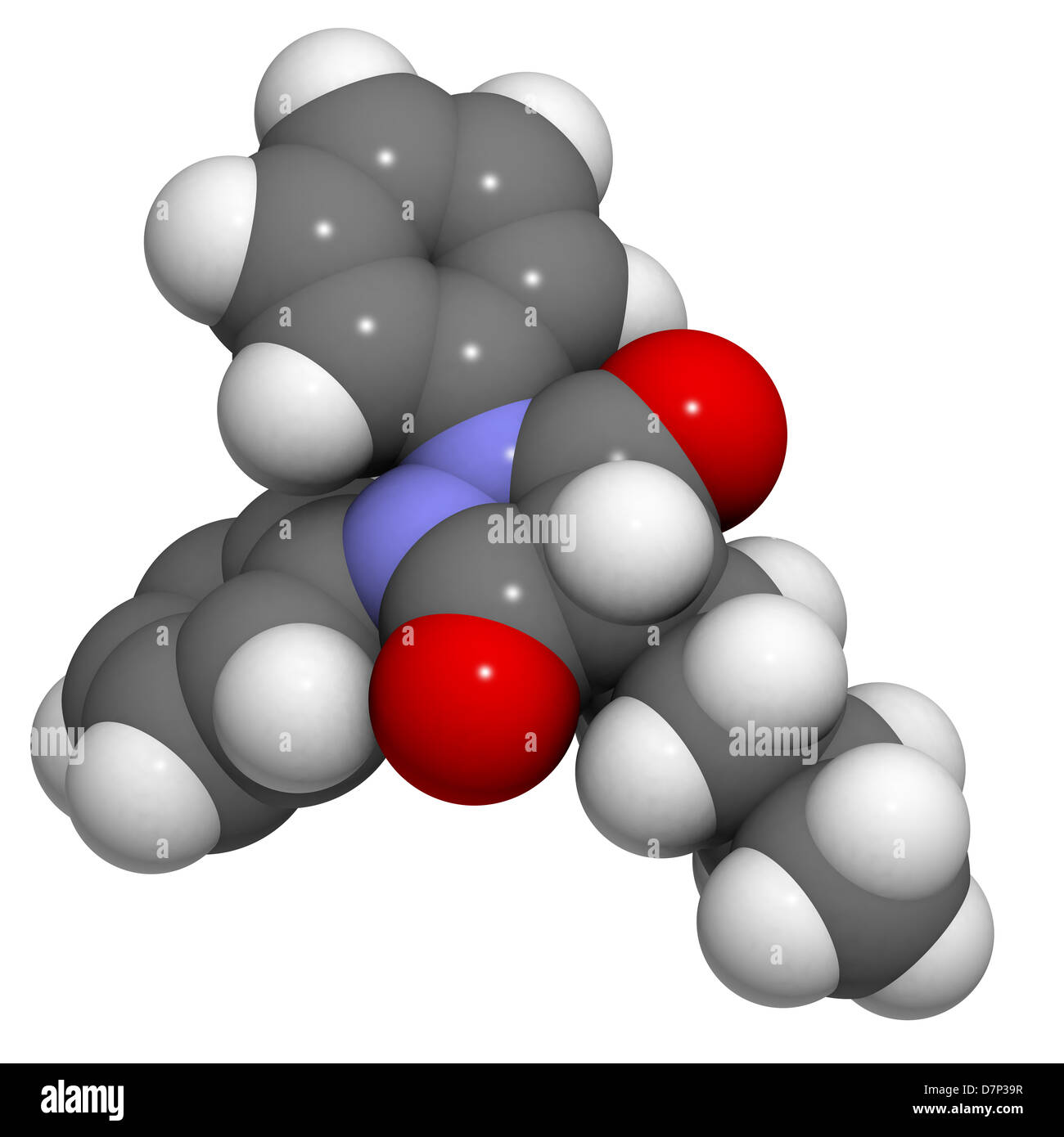 Phenylbutazon (Bute) Pferd Schmerzmittel, Molekülmodell. Atome werden als  Kugeln mit konventionellen Farbkodierung dargestellt Stockfotografie - Alamy