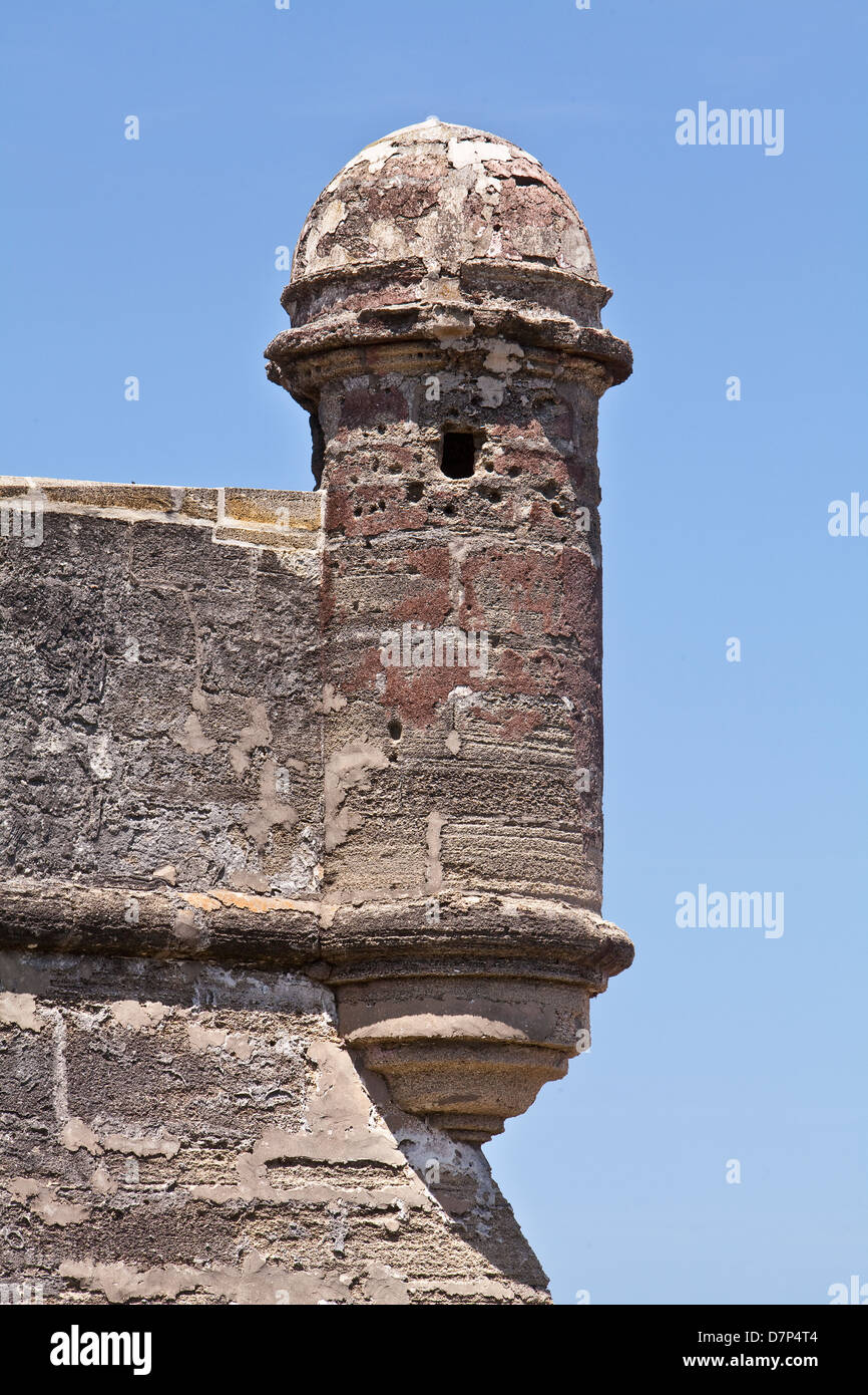 Abgebildet ist die Festung Castillo de San Marcos in St. Augustine, Florida Stockfoto