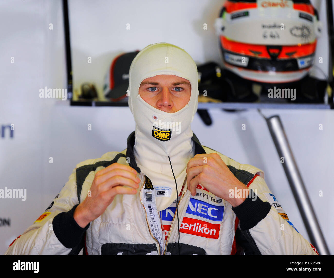 Barcelona, Spanien. 10. Mai 2013. Nico HŸlkenberg (Hülkenberg), Sauber Racing beim Training am Freitag für die Formel 1 Grand Prix von Spanien auf dem Circuit de Catalunya in Barcelona, Spanien. Kolvenbach/Alamy Live-Nachrichten Stockfoto